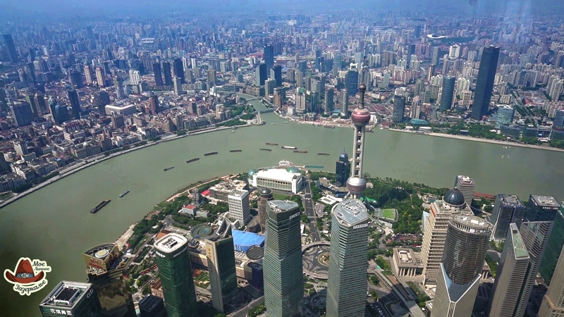 Шанхай с высоты Шанхайской Башни